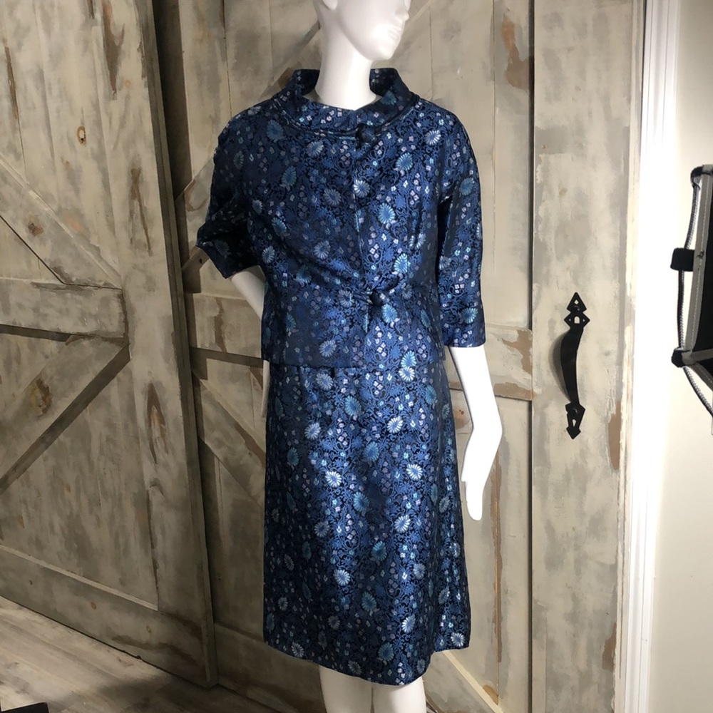 1950’s Rossino & Angela floral jacguard jacket/skirt set